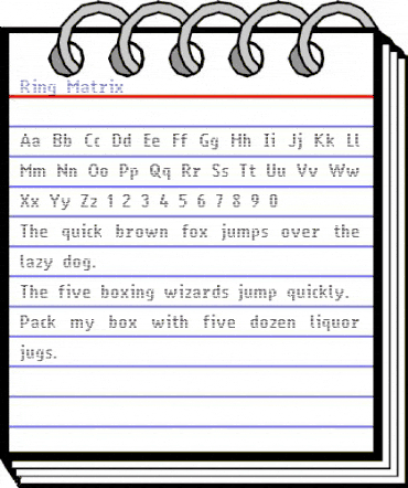 Ring Matrix Regular animated font preview