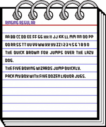 Ringing Regular animated font preview Ringing Regular animated font preview