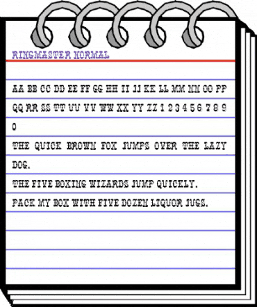 Ringmaster Normal animated font preview Ringmaster Normal animated font preview