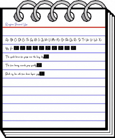 Ringtone Personal Use animated font preview
