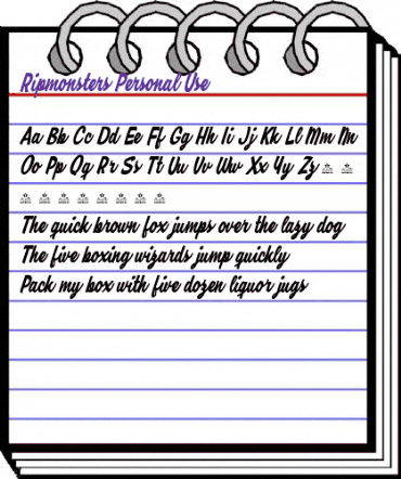 Ripmonsters Personal Use Regular animated font preview Ripmonsters Personal Use Regular animated font preview