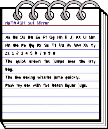 ripTRASHcut Mirror animated font preview ripTRASHcut Mirror animated font preview