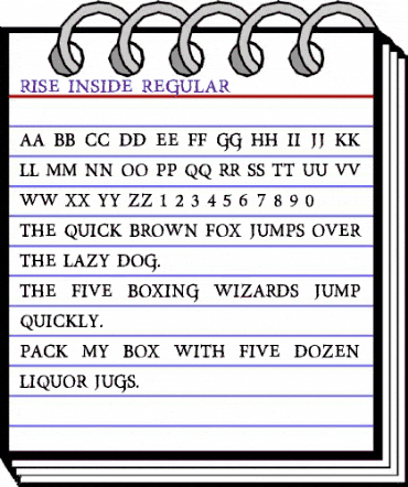 Rise Inside Regular animated font preview