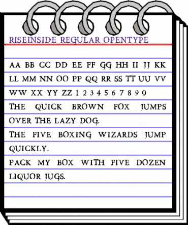 Rise Inside Regular animated font preview