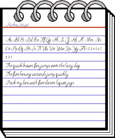 Riska Script Regular animated font preview Riska Script Regular animated font preview