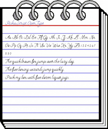 Riska Script Regular animated font preview Riska Script Regular animated font preview