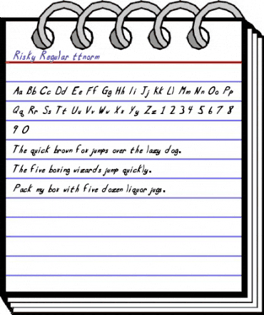 Risky Regular animated font preview