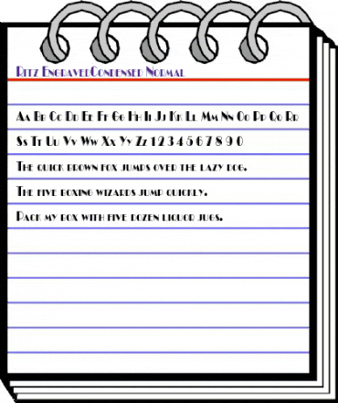 Ritz EngravedCondensed Normal animated font preview