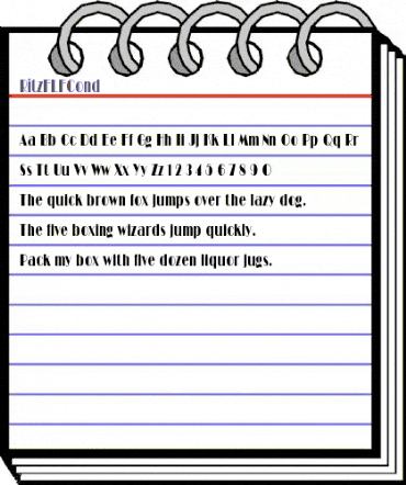 RitzFLFCond Regular animated font preview