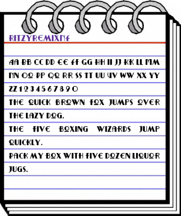 RitzyRemixNF Regular animated font preview RitzyRemixNF Regular animated font preview