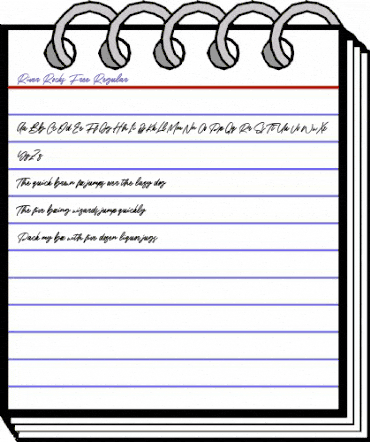 River Rocks Free Regular animated font preview