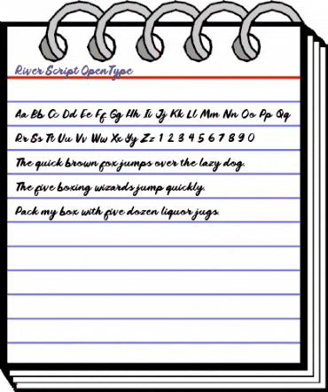 River Script Regular animated font preview River Script Regular animated font preview