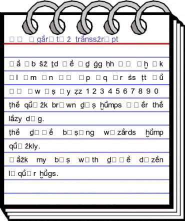 RK Ugaritic Transscript Regular animated font preview