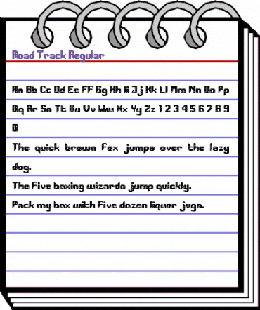 Road Track Regular animated font preview Road Track Regular animated font preview