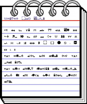 Roadgeek 2005 Icons Regular animated font preview