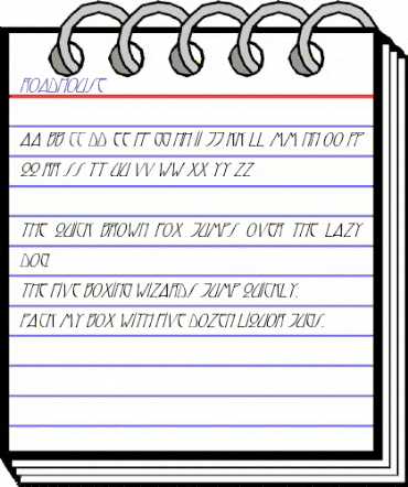 Roadhouse 5 Italic animated font preview Roadhouse 5 Italic animated font preview