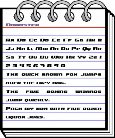 Roadster Regular animated font preview Roadster Regular animated font preview