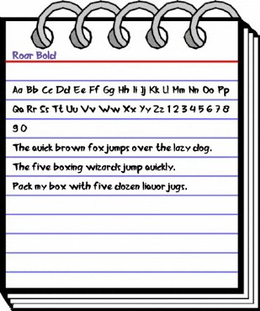 Roar Bold animated font preview