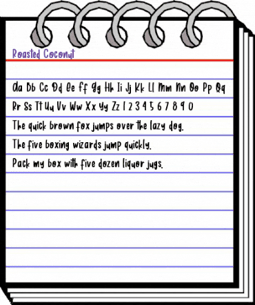 Roasted Coconut Regular animated font preview