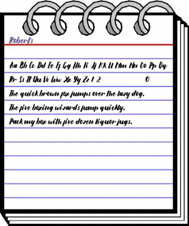 Roberts Regular animated font preview