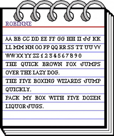 Robinne Regular animated font preview