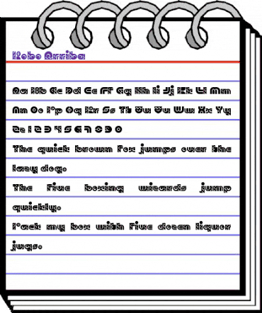 Robo Arriba Regular animated font preview Robo Arriba Regular animated font preview