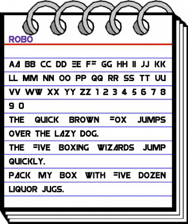 ROBO Regular animated font preview ROBO Regular animated font preview