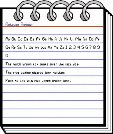 Roboday Regular animated font preview