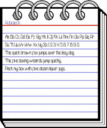 Robojeck Regular animated font preview