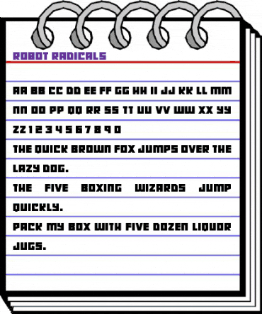 Robot Radicals Regular animated font preview