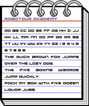 Robotaur Academy Regular animated font preview Robotaur Academy Regular animated font preview