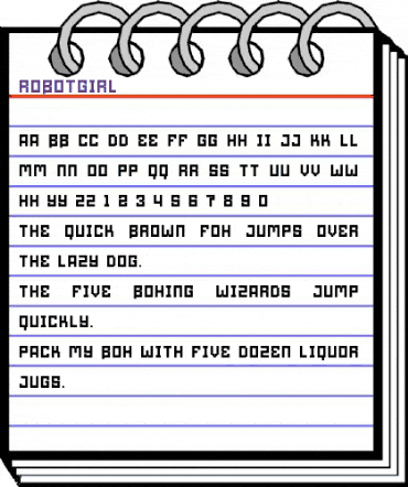 RobotGirl Regular animated font preview RobotGirl Regular animated font preview