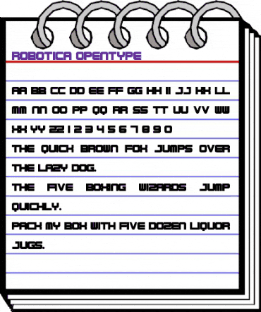 Robotica Regular animated font preview Robotica Regular animated font preview