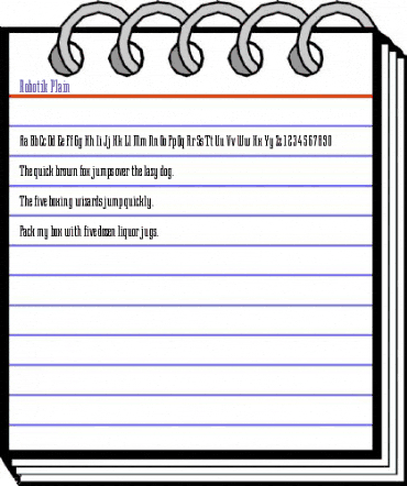 Robotik Regular animated font preview Robotik Regular animated font preview