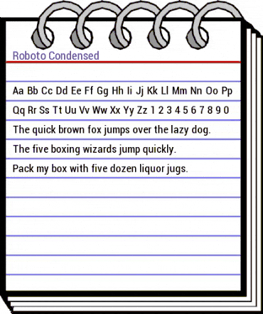 Roboto Condensed animated font preview Roboto Condensed animated font preview