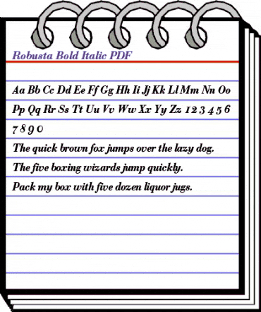 Robusta Bold Italic animated font preview Robusta Bold Italic animated font preview