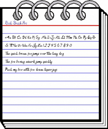 Rock Brush Pro Regular animated font preview