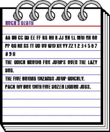 Rock's Death Regular animated font preview