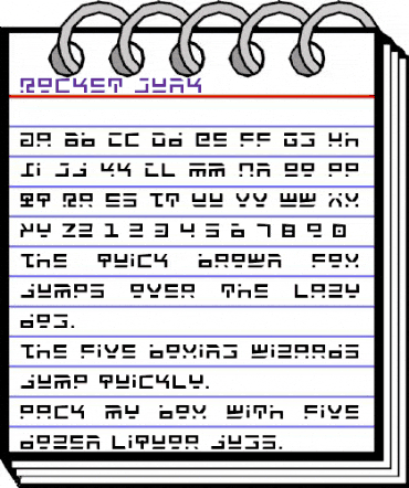 Rocket Junk Regular animated font preview