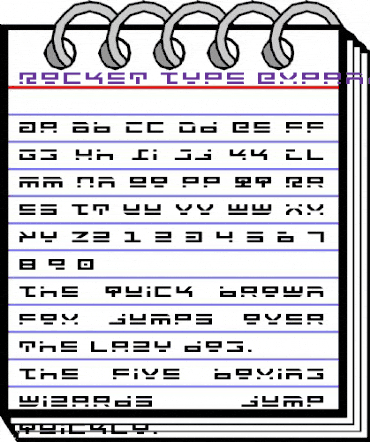 Rocket Type Expanded Expanded animated font preview