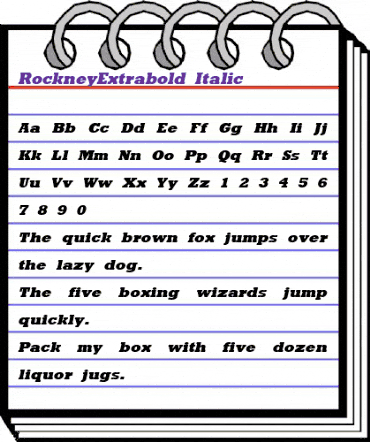 RockneyExtrabold Italic animated font preview RockneyExtrabold Italic animated font preview