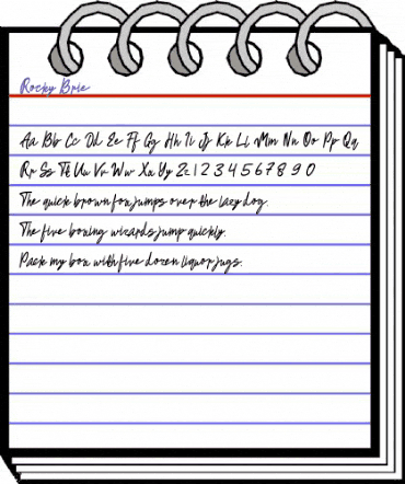 Rocky Brie Regular animated font preview