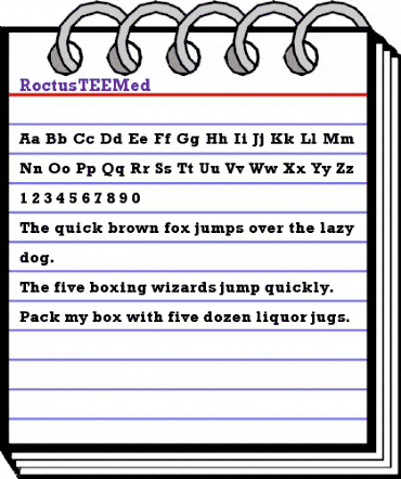 RoctusTEEMed Regular animated font preview RoctusTEEMed Regular animated font preview