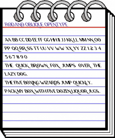 Rodano Oblique Regular animated font preview Rodano Oblique Regular animated font preview