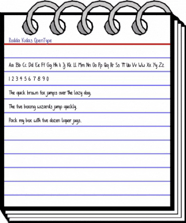 Rodda Kidas Regular animated font preview