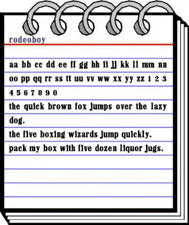 Rodeoboy Regular animated font preview