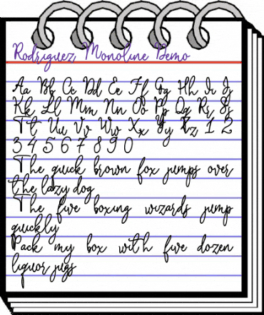 Rodriguez Monoline Demo Regular animated font preview Rodriguez Monoline Demo Regular animated font preview