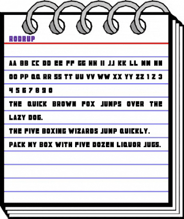 RODRUP Regular animated font preview