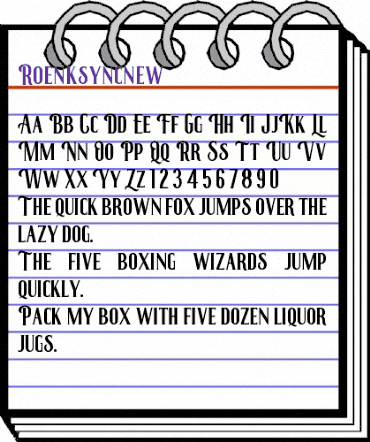 roenksync Regular animated font preview