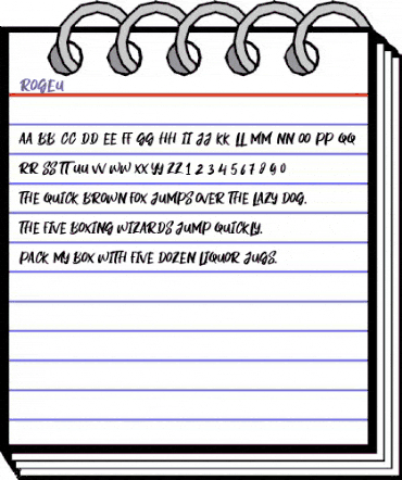 Rogeu Regular animated font preview Rogeu Regular animated font preview